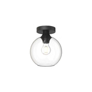 Castilla 8" Flush Mount in Clear Glass/Matte Black