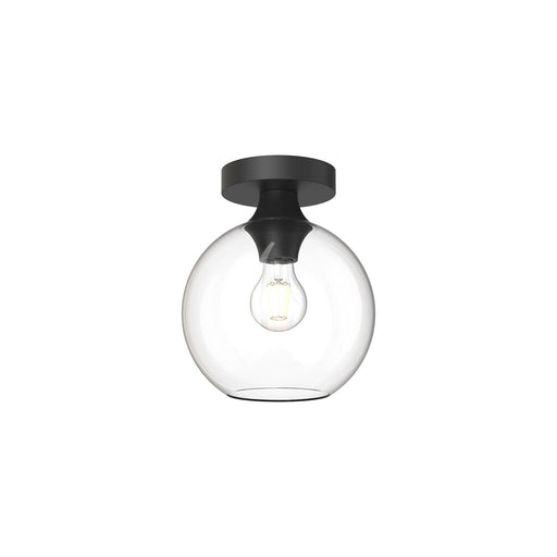 Castilla 8" Flush Mount in Clear Glass/Matte Black