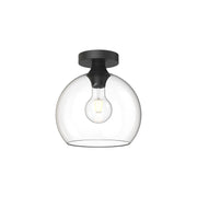 Castilla 10" Flush Mount in Clear Glass/Matte Black