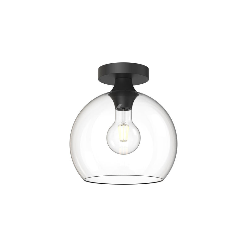 Castilla 10" Flush Mount in Clear Glass/Matte Black