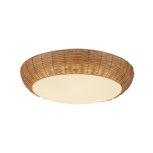 Merida 17" 3-Light Flush Mount in Rattan