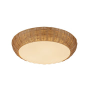 Merida 17" 3-Light Flush Mount in Rattan