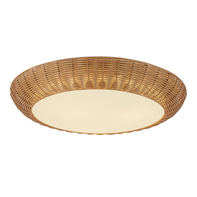 Merida 21" 3-Light Flush Mount in Rattan