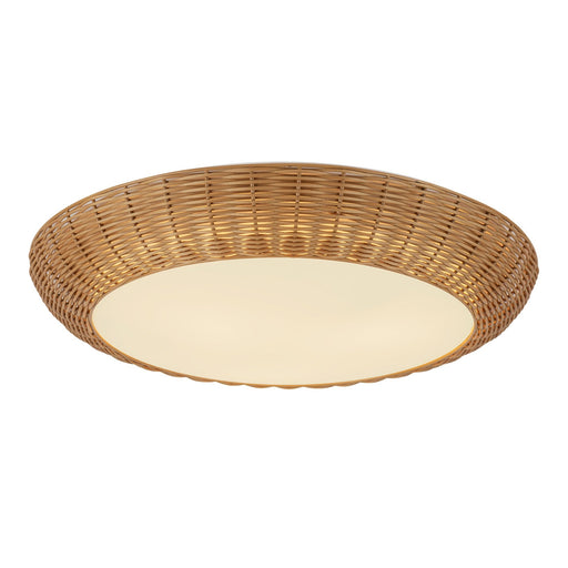 Merida 21" 3-Light Flush Mount in Rattan