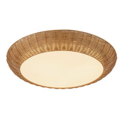Merida 21" 3-Light Flush Mount in Rattan