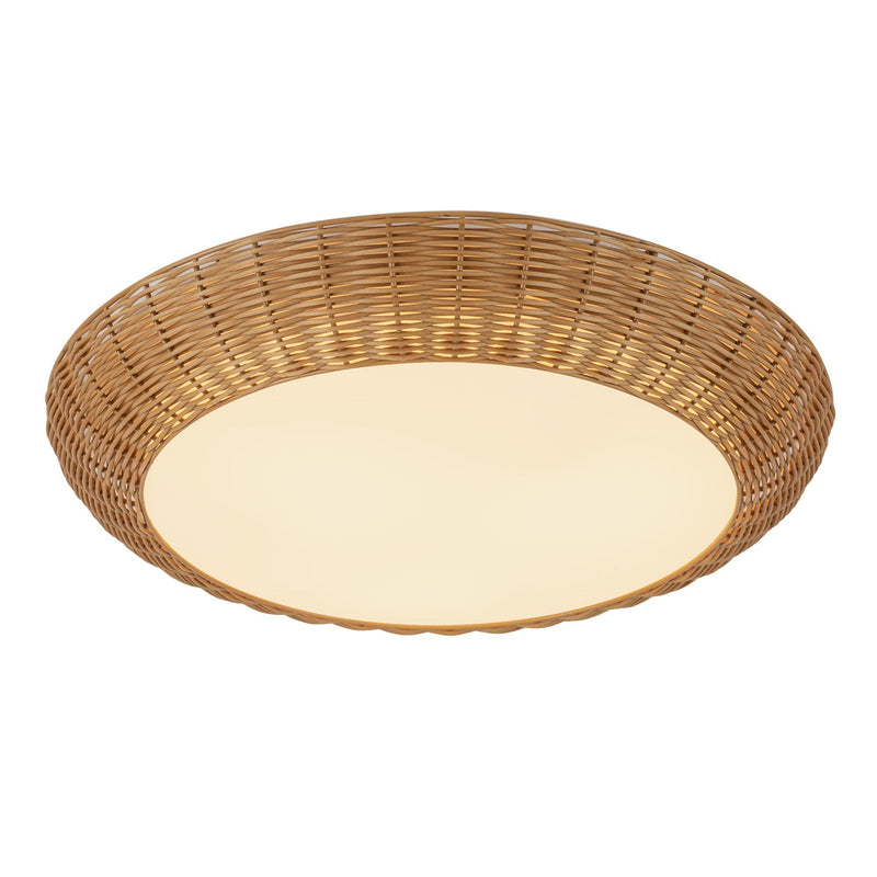Merida 21" 3-Light Flush Mount in Rattan