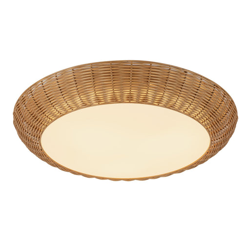 Merida 21" 3-Light Flush Mount in Rattan