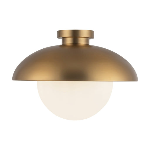 Rubio 16" Semi-Flush Mount in Aged Gold/Opal Matte Glass