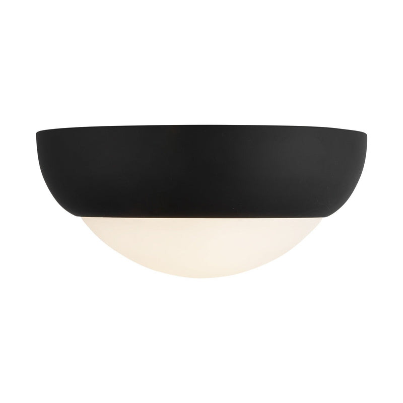 Rubio 11" 2-Light Flush Mount in Matte Black/Opal Matte Glass
