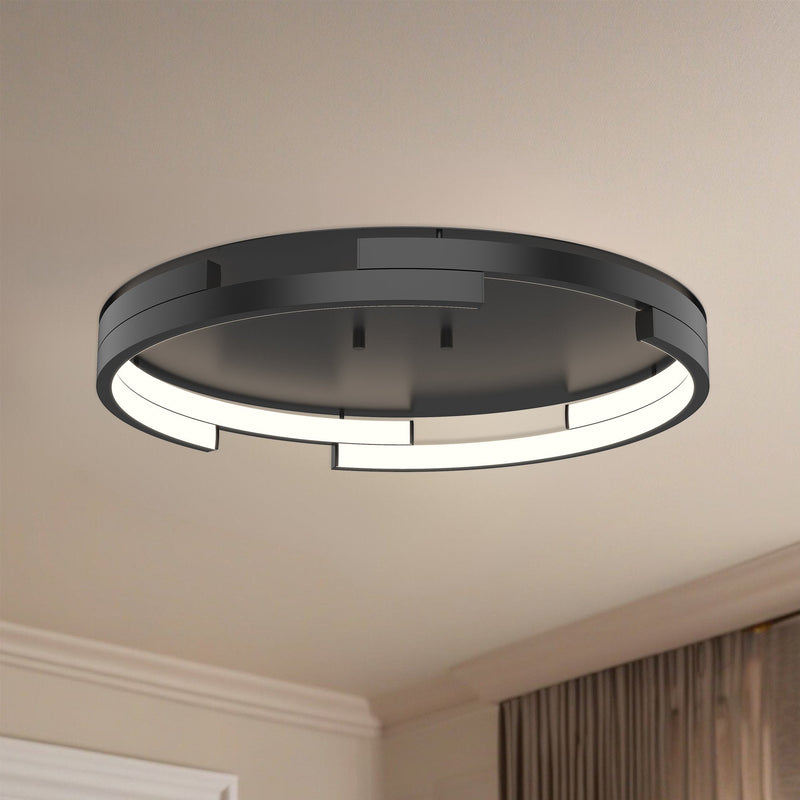 Anello Minor 19" Flush Mount in Black