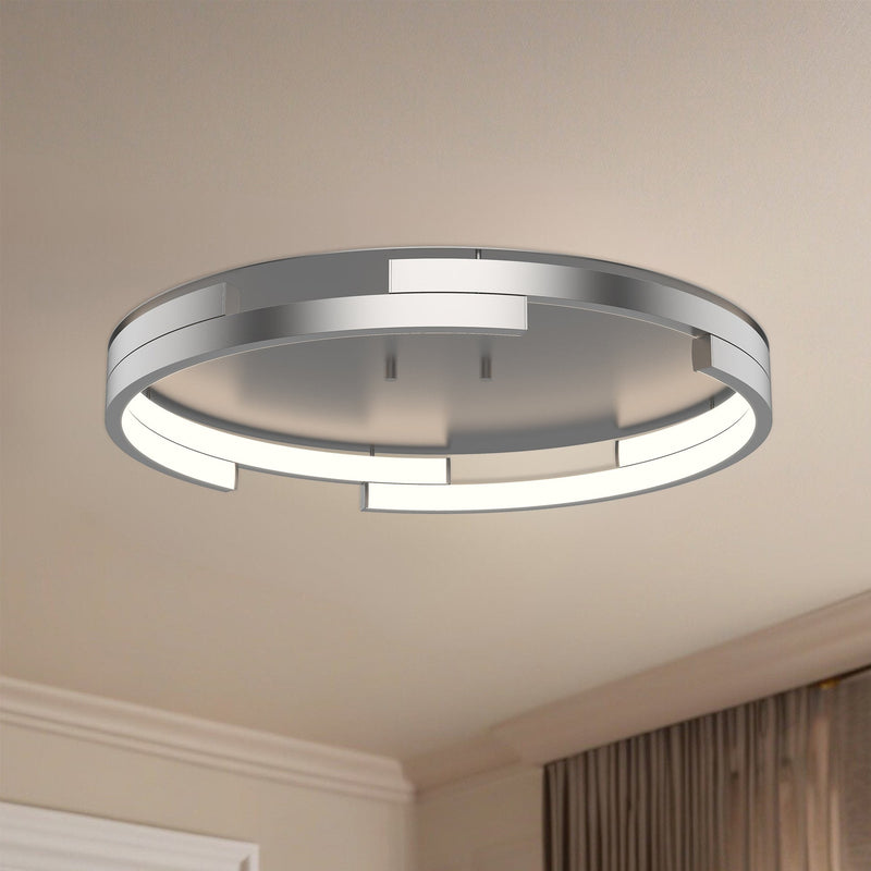 Anello Minor 19" Flush Mount in Brushed Nickel