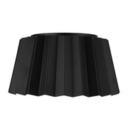 Plisse 14" 2-Light Flush Mount in Matte Black
