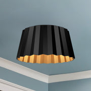 Plisse 14" 2-Light Flush Mount in Matte Black
