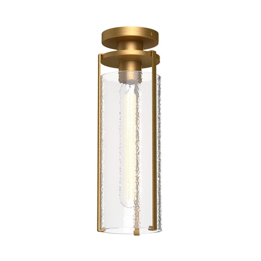 Belmont 5" Semi-Flush Mount in Aged Gold/Clear Water Glass