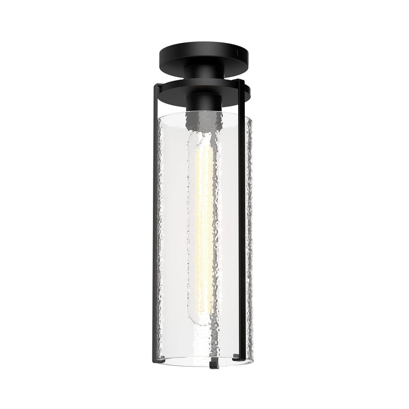 Belmont 5" Semi-Flush Mount in Clear Water Glass/Matte Black