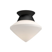 Nora 8" Flush Mount in Matte Black/Opal Matte Glass