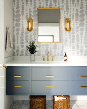 Cyrus 8" Flush Mount in Aged Gold/Clear Glass