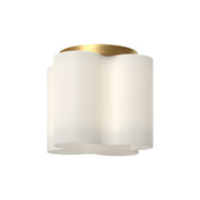 Clover 9" Flush Mount in Brushed Gold/Opal Glass