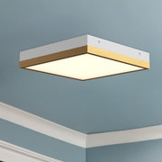 Sydney 11" Flush Mount in Aged Gold/White
