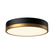 Adelaide 11" LED Flush Mount in Aged Gold/Matte Black