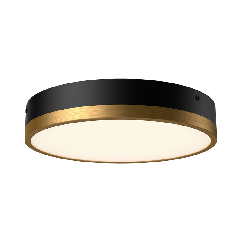 Adelaide 11" LED Flush Mount in Aged Gold/Matte Black