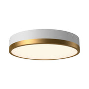 Adelaide 11" LED Flush Mount in Aged Gold/White