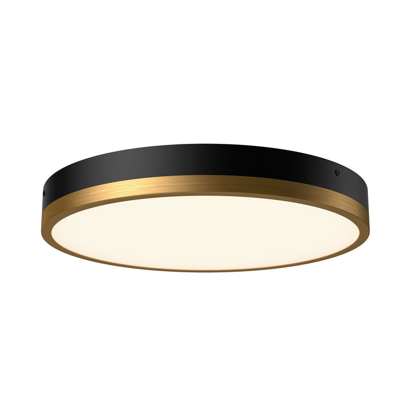 Adelaide 15" LED Flush Mount in Aged Gold/Matte Black