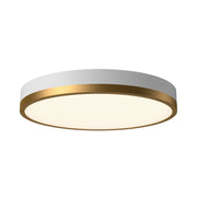 Adelaide 15" LED Flush Mount in Aged Gold/White