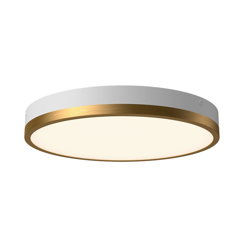 Adelaide 15" LED Flush Mount in Aged Gold/White