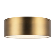 Brisbane 12" 2-Light Flush Mount in Aged Gold