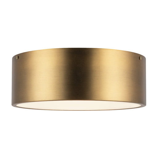 Brisbane 12" 2-Light Flush Mount in Aged Gold