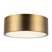 Brisbane 12" 2-Light Flush Mount in Aged Gold