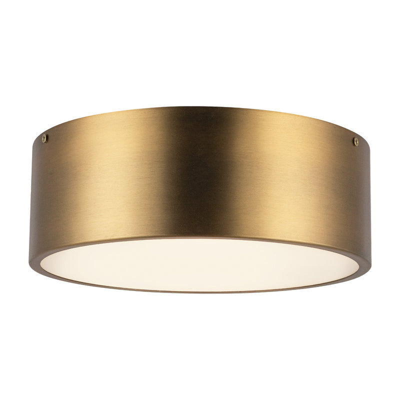 Brisbane 12" 2-Light Flush Mount in Aged Gold