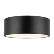 Brisbane 12" 2-Light Flush Mount in Matte Black