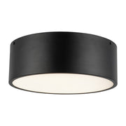 Brisbane 12" 2-Light Flush Mount in Matte Black