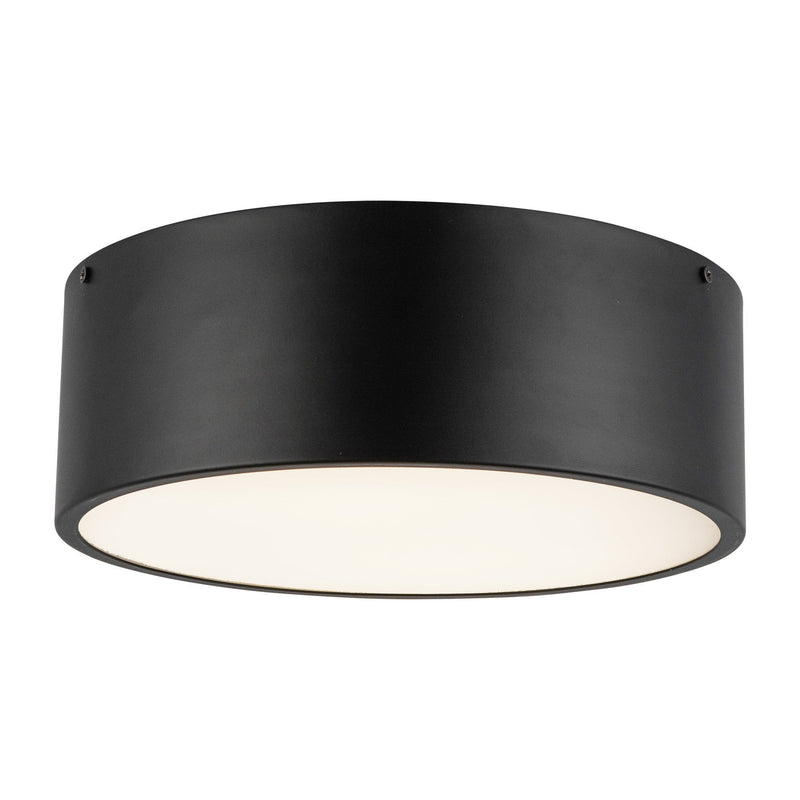 Brisbane 12" 2-Light Flush Mount in Matte Black