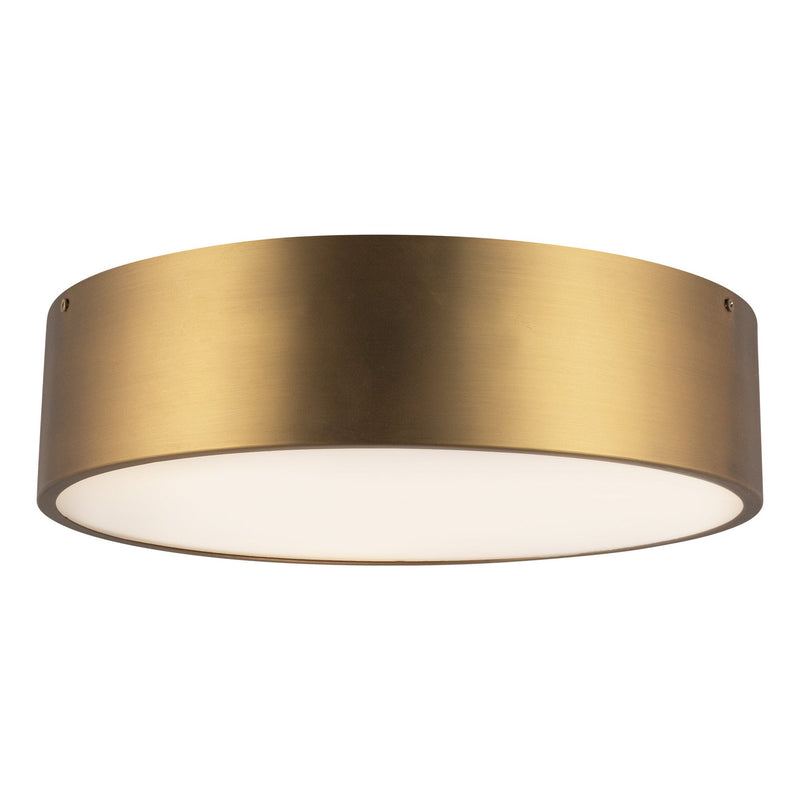 Brisbane 16" 3-Light Flush Mount in Aged Gold