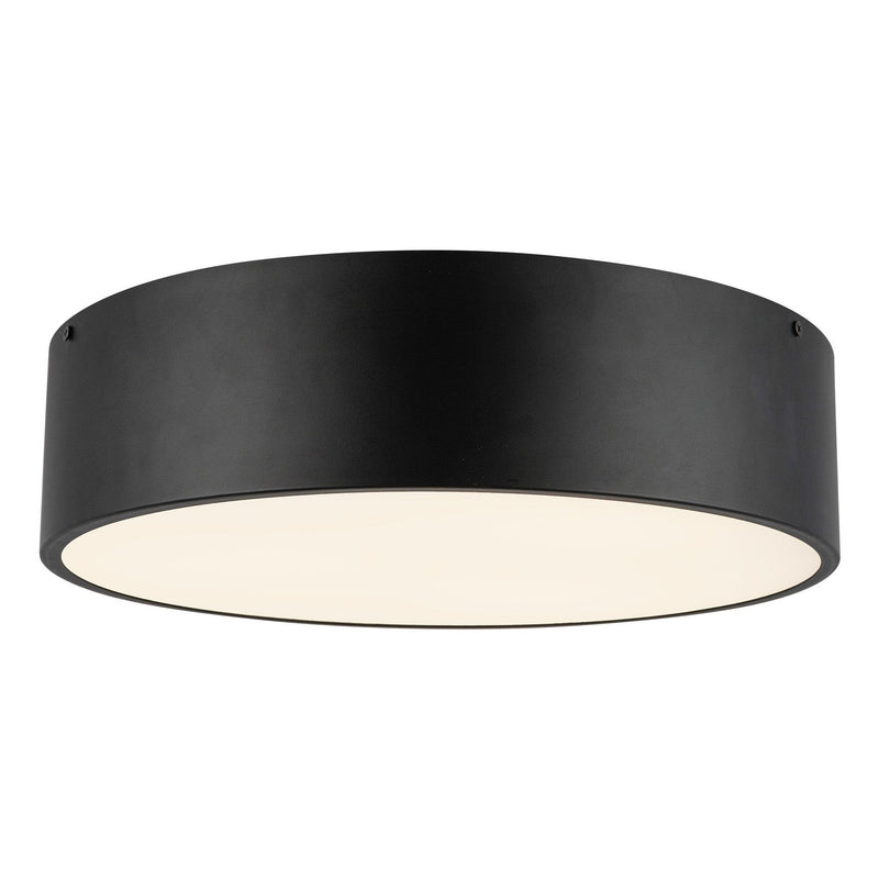 Brisbane 16" 3-Light Flush Mount in Matte Black