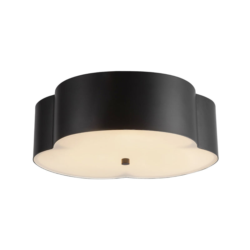 Adella 14" 3-Light Flush Mount in Matte Black