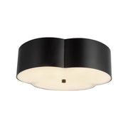 Adella 14" 3-Light Flush Mount in Matte Black