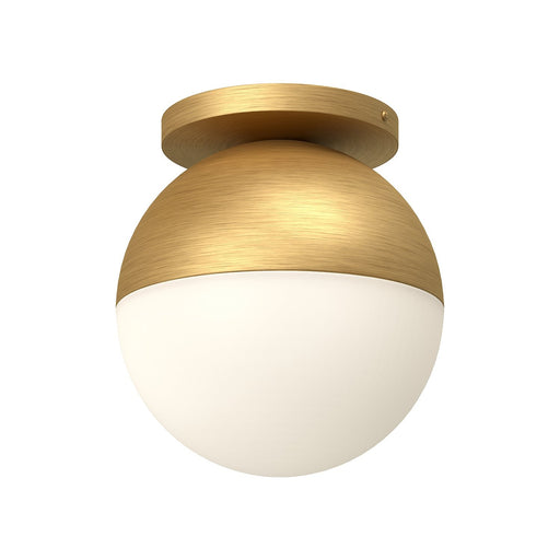 Monae 10" Flush Mount in Brushed Gold/Opal Glass