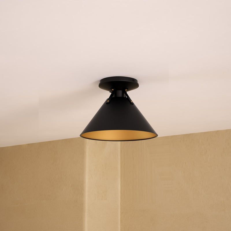 Archer 7" Flush Mount in Matte Black