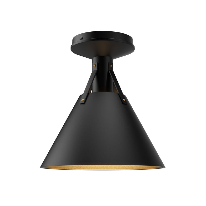 Archer 10" Semi-Flush Mount in Matte Black