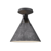 Archer 10" Semi-Flush Mount in Steel Shade