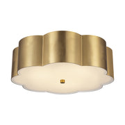 Blossom 14" 3-Light Flush Mount in Brushed Gold