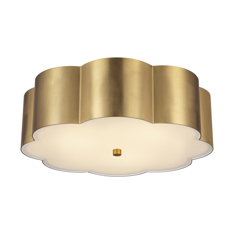 Blossom 14" 3-Light Flush Mount in Brushed Gold