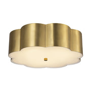 Blossom 14" 3-Light Flush Mount in Brushed Gold