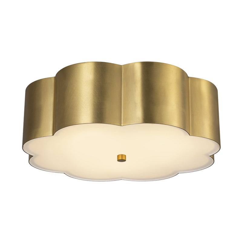 Blossom 14" 3-Light Flush Mount in Brushed Gold