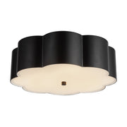 Blossom 14" 3-Light Flush Mount in Matte Black