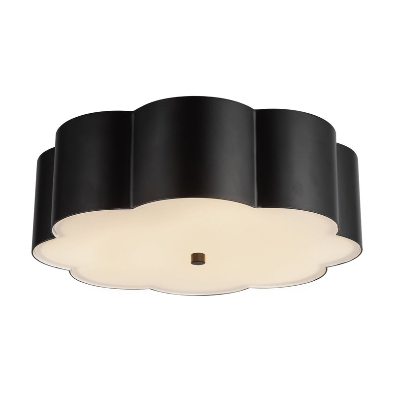 Blossom 14" 3-Light Flush Mount in Matte Black